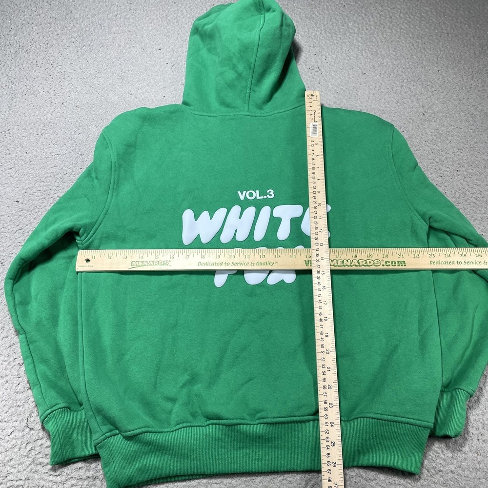 White Fox Hoodie Womens XS/S Green Vol 3 Graphic Pullover Fleece Sweatshirt - Picture 8 of 12